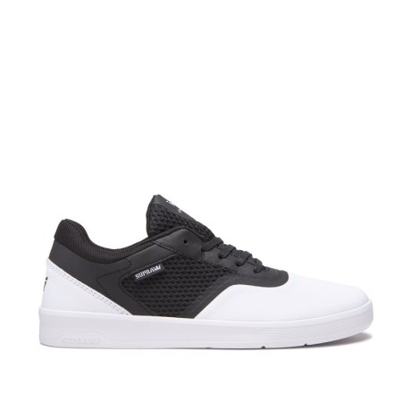 Supra Saint Mens Low Tops Shoes Black/White UK 08DGK